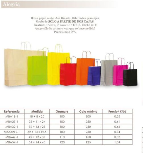 Bolsa de Kraf Asa Plana